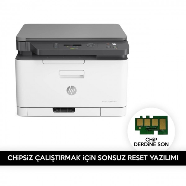 HP Color Laser MFP 178NW Yazıcı Chipsiz Çalıştırmak için Reset Yazılımı