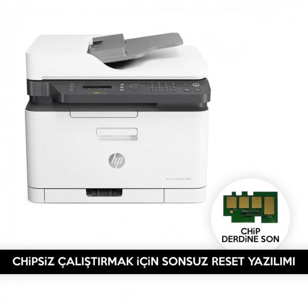 HP Color Laser MFP 179FNW Yazıcı Chipsiz Çalıştırmak için Reset Yazılımı